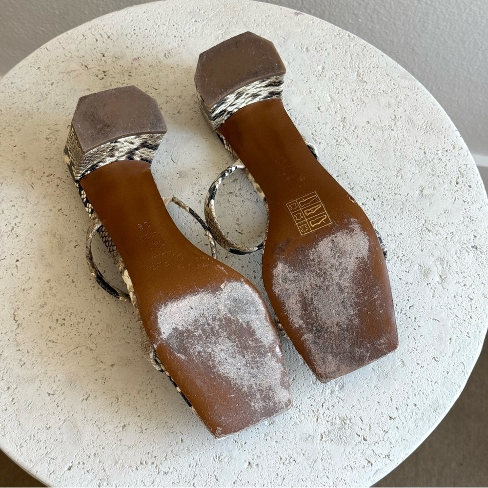 BY FAR Tanya sandals in snakeskin embossed, size 36 - Picture 7 of 9